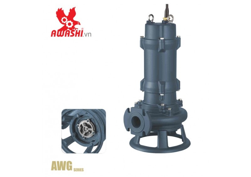 Bơm chìm nước thải cánh cắt Awashi 65AWG65-45-17