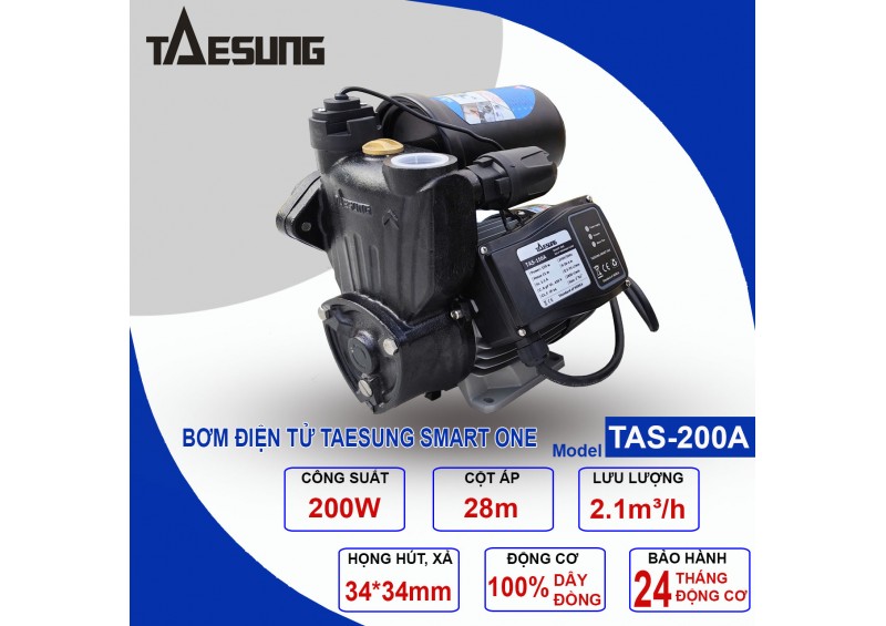 Bơm điện tử Taesung Smart one TAs-200